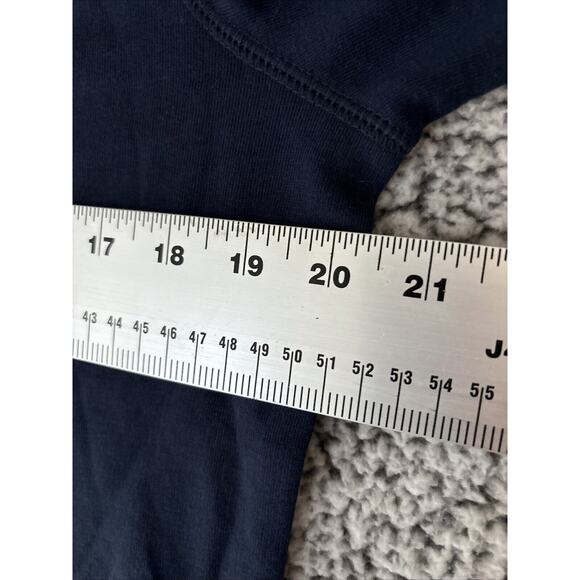 Trimark Sz M Edward Jones Fleece Pullover Hoodie Kangaroo Pocket Thumb Hole Blue - Picture 10 of 14